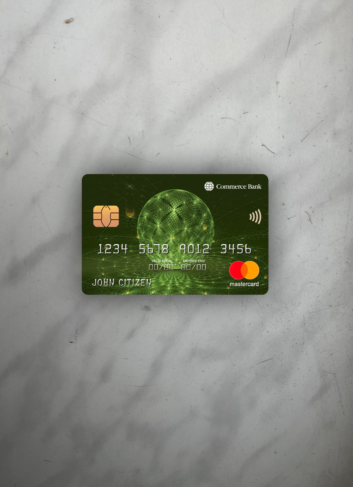 Download USA Commerce bank mastercard photolook front Photoshop template